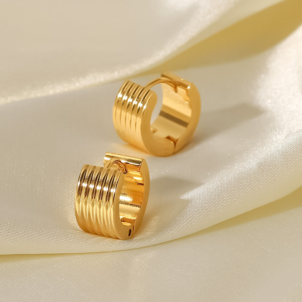 18K Gold Kindness Huggie Earring