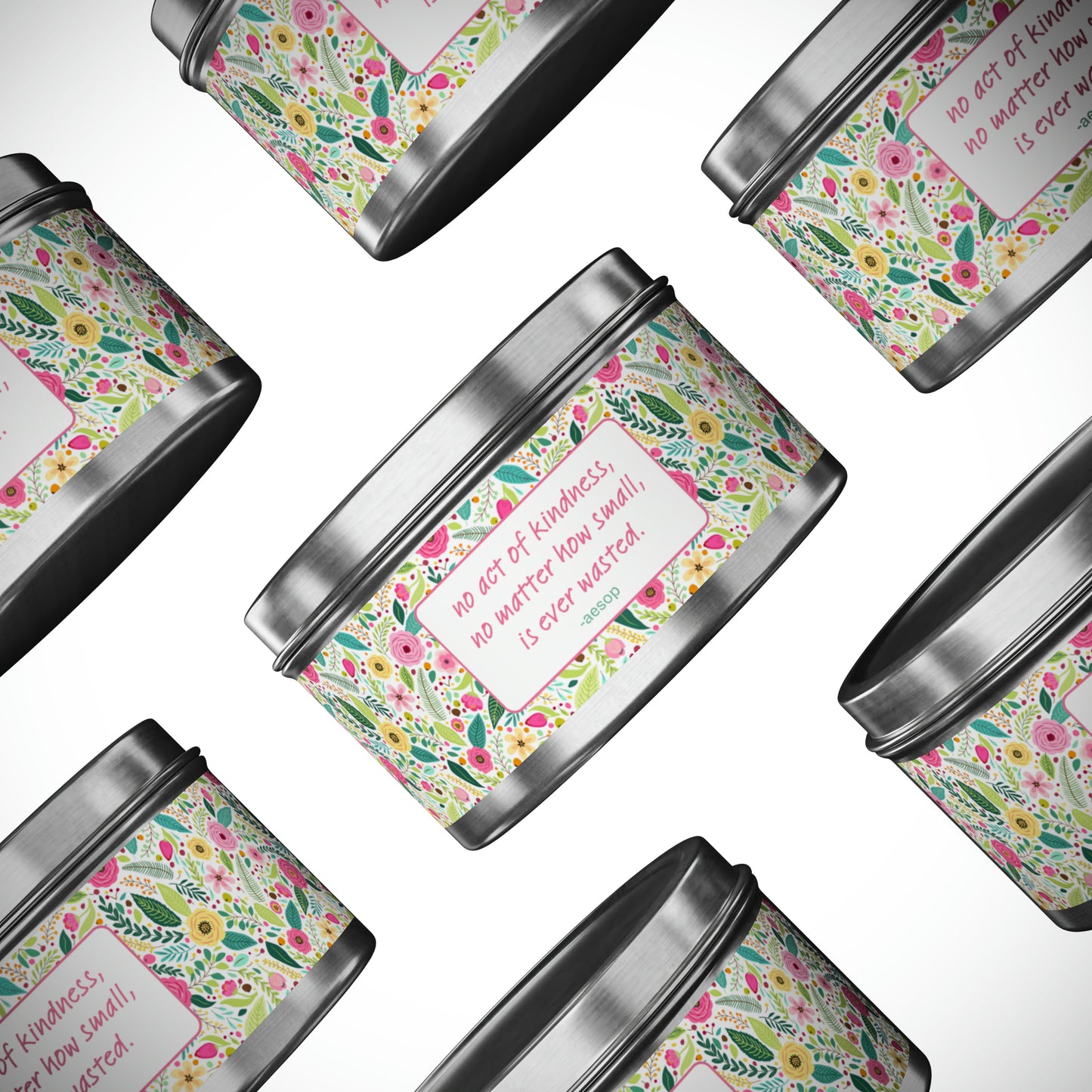 No Act Of Kindness Is Ever Wasted Tin Candles