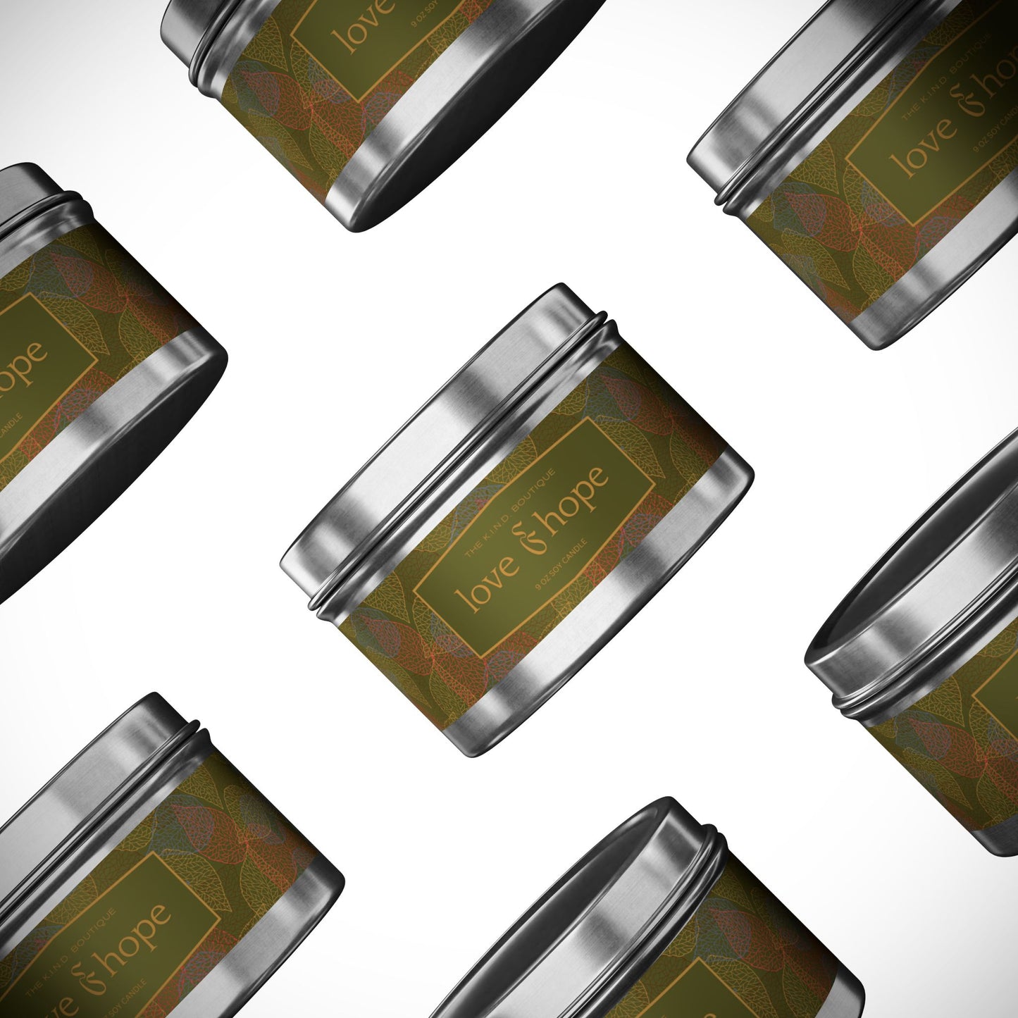 Love & Hope Tin Candles