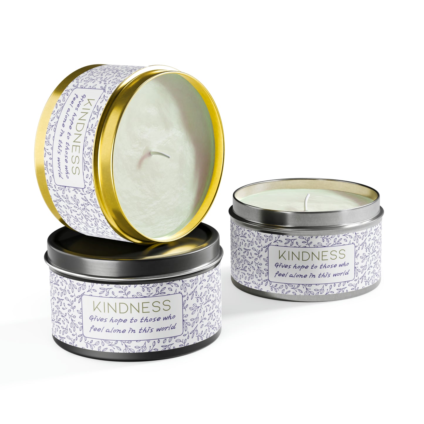Kindness Gives Hope Tin Candles