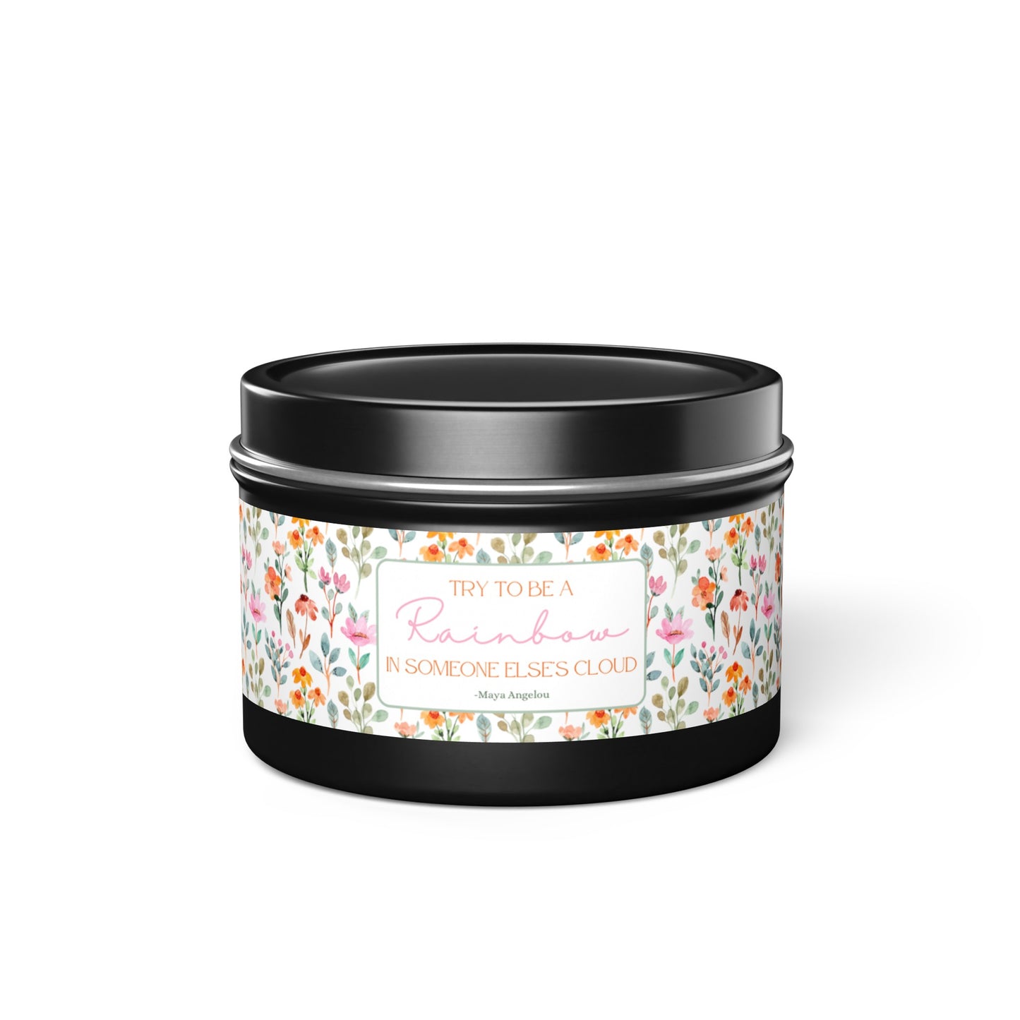 Try To Be A Rainbow Tin Candles