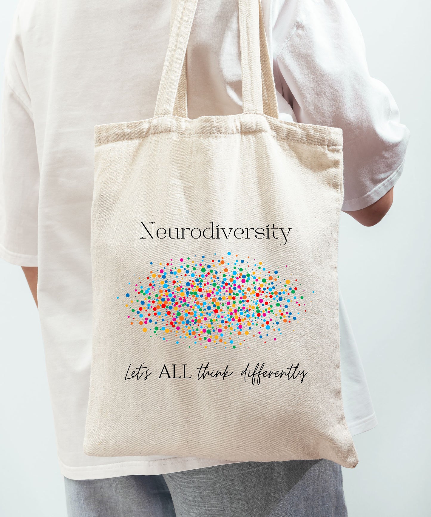 Neurodiversity, Let's All Think Differently2 Cotton Canvas Tote Bag