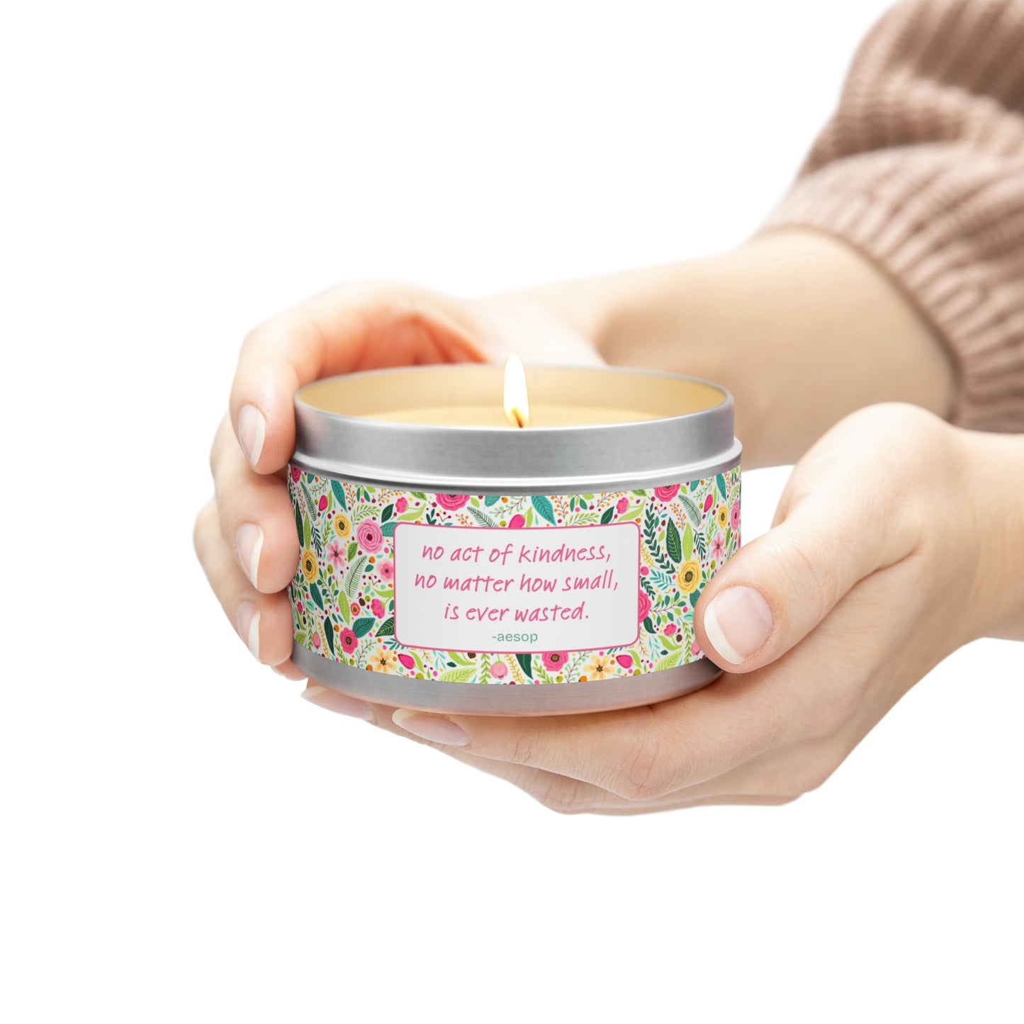 No Act Of Kindness Is Ever Wasted Tin Candles
