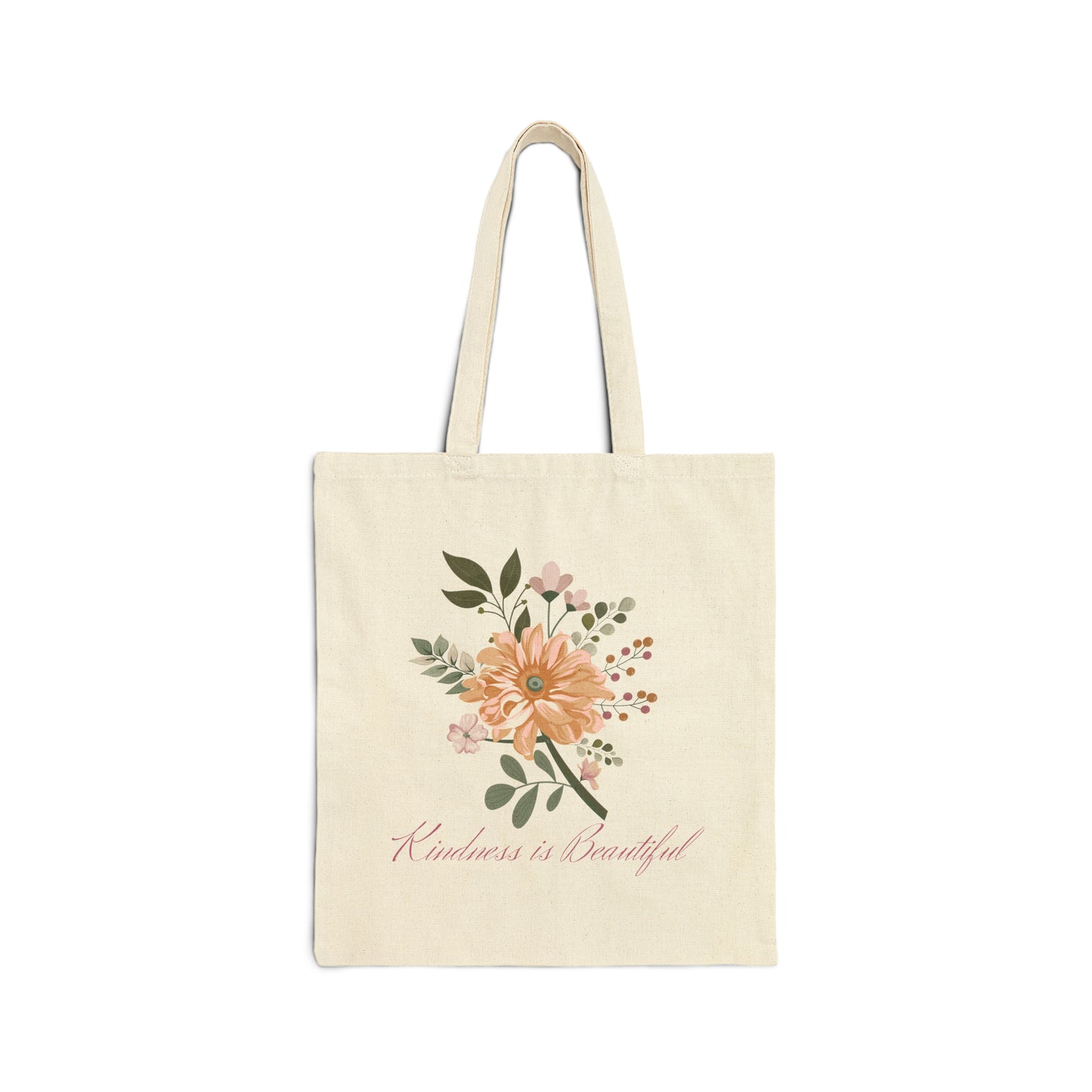 Kindness is Beautiful Bouquet1 Cotton Canvas Tote Bag