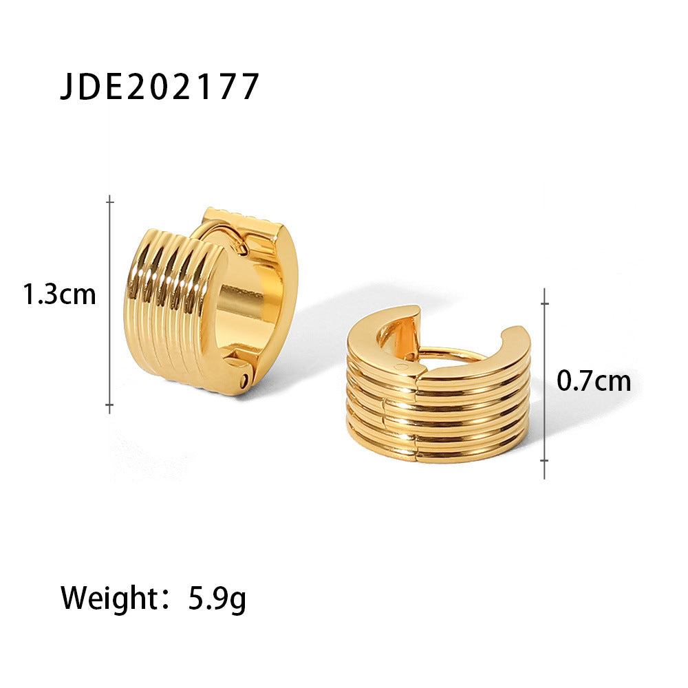 18K Gold Kindness Huggie Earring