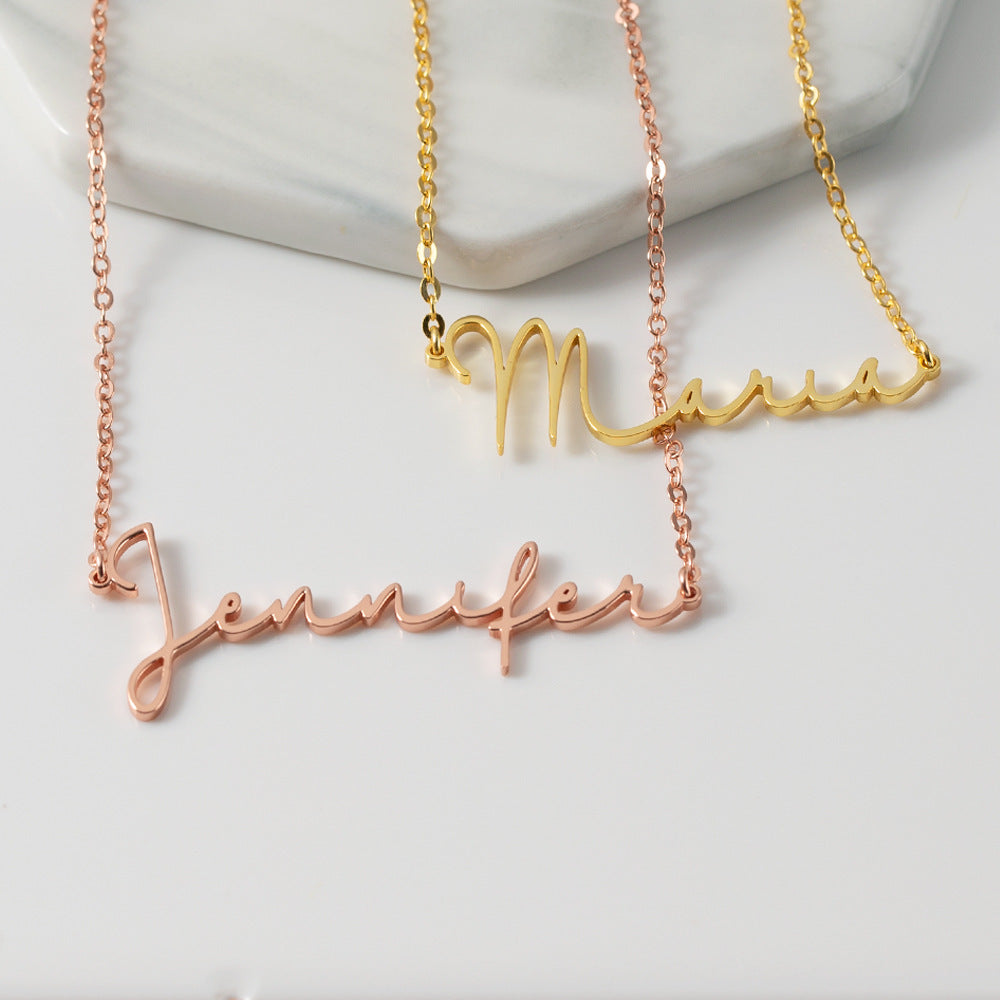 The Elegant Name Pendant in 14k Gold-plate