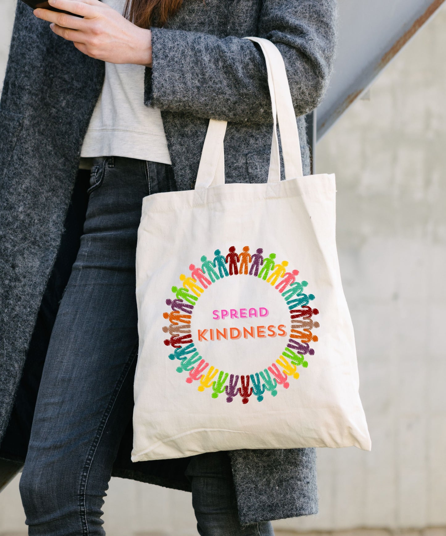 Spread Kindness Cotton Canvas Tote Bag