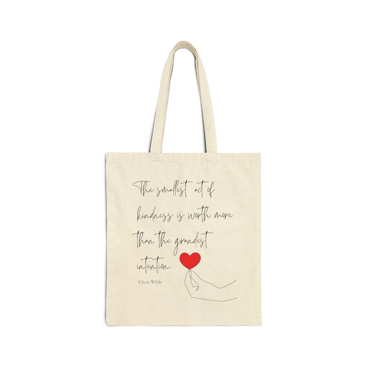 The Smallest Act Of Kindness Oscar Wilde Cotton Canvas Tote Bag
