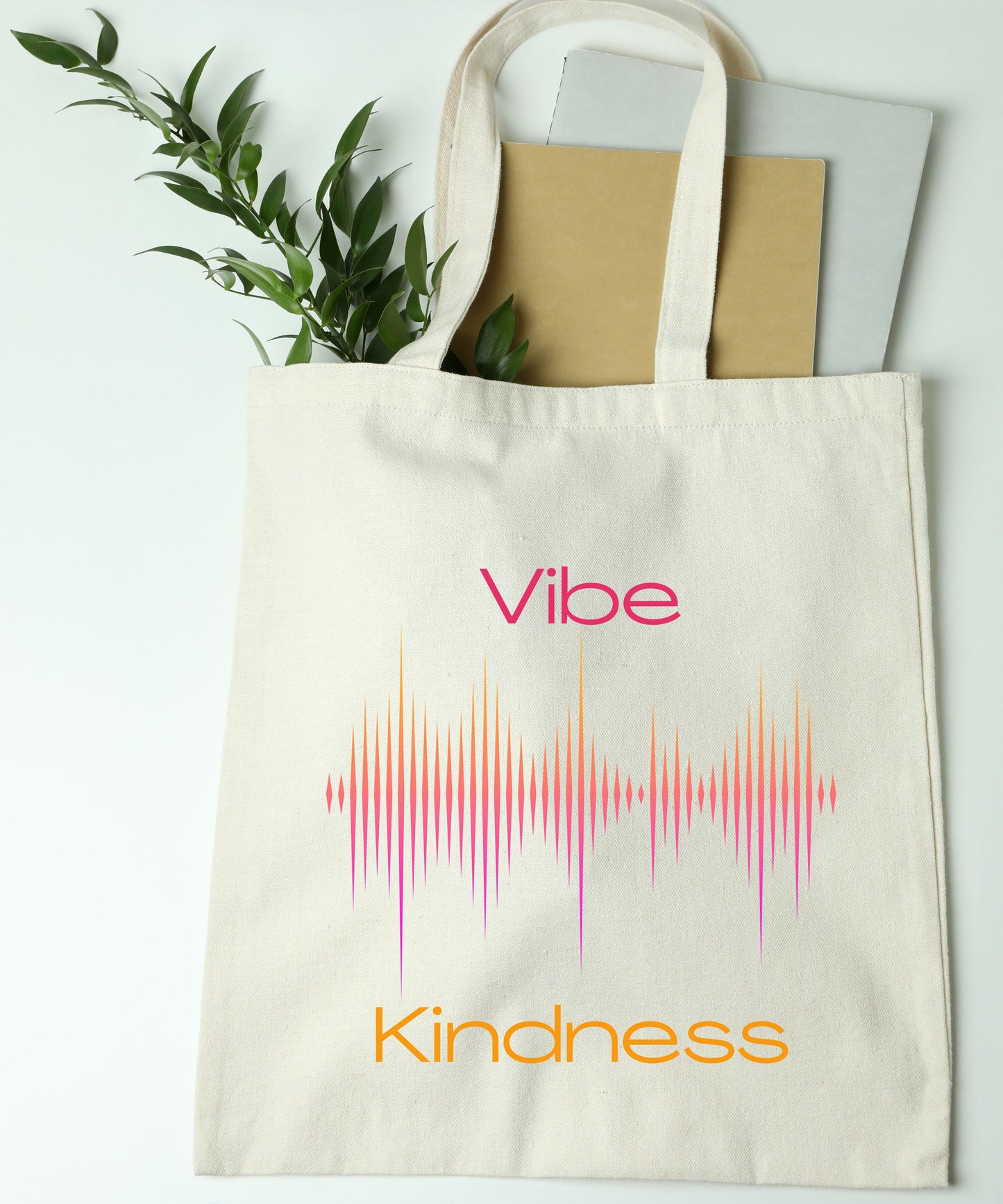 Vibe Kindness Cotton Canvas Tote Bag