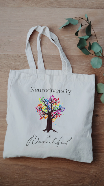 Neurodiversity is Beautiful Cotton Canvas Tote Bag