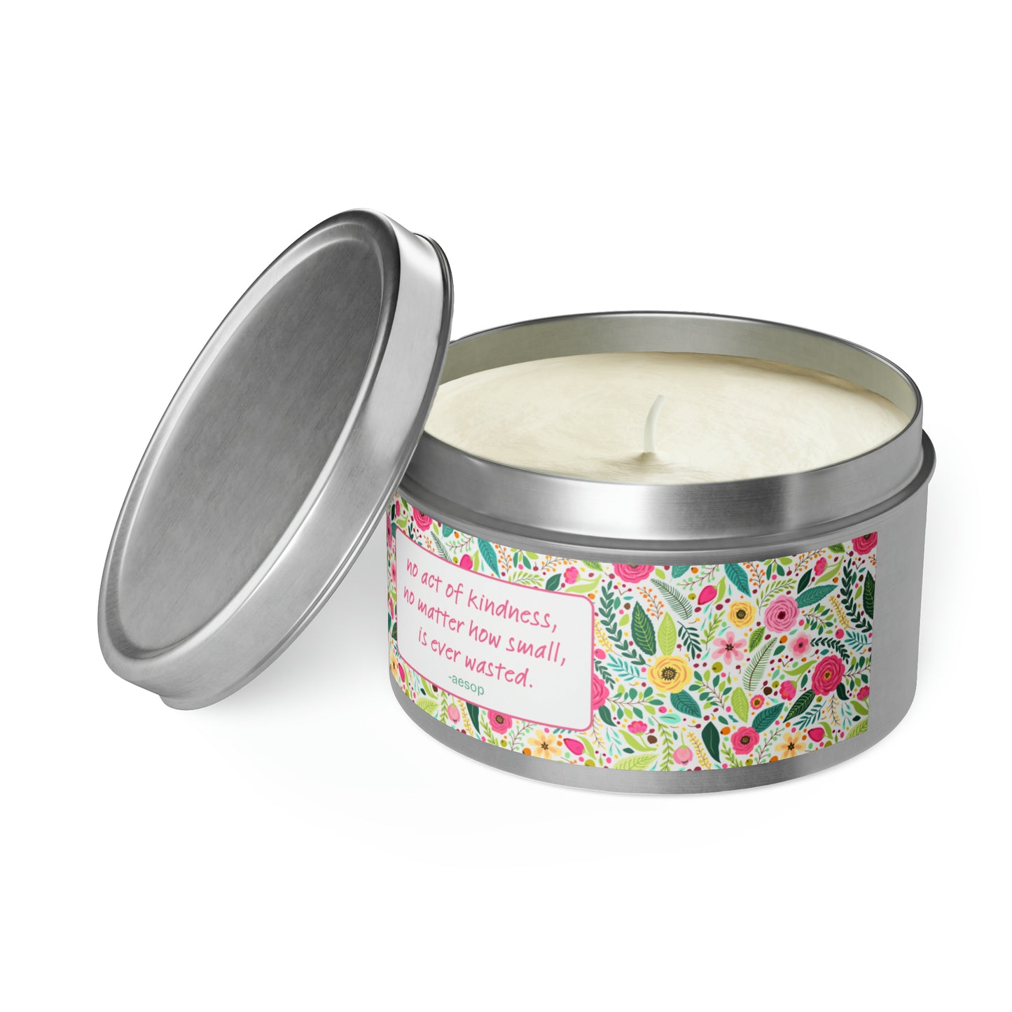 No Act Of Kindness Is Ever Wasted Tin Candles