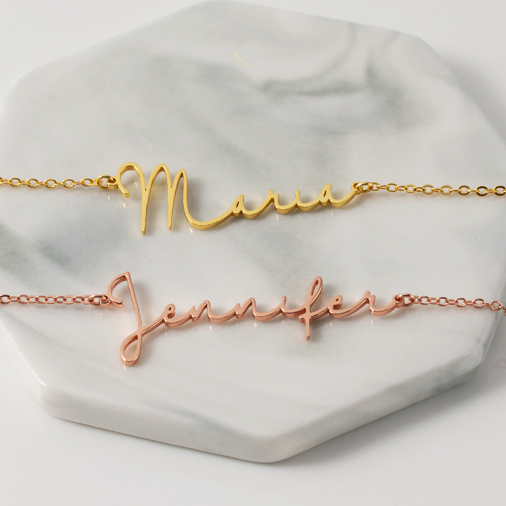 The Elegant Name Pendant in 14k Gold-plate