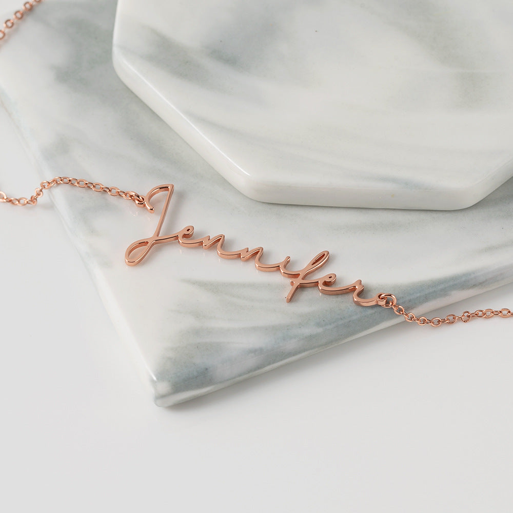 The Elegant Name Pendant in 14k Gold-plate