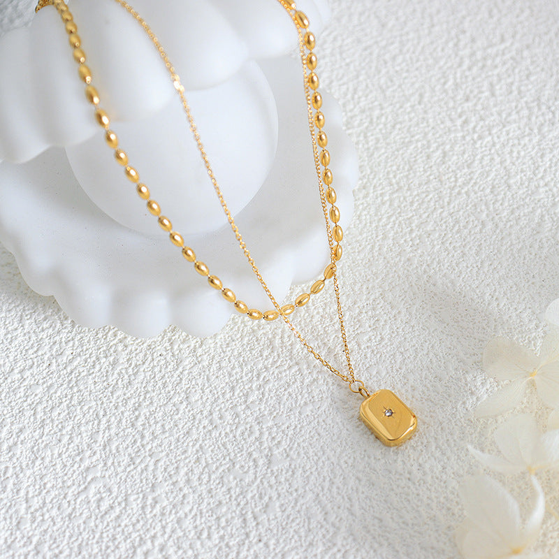 18K Gold-plated Radiant Duet Necklace