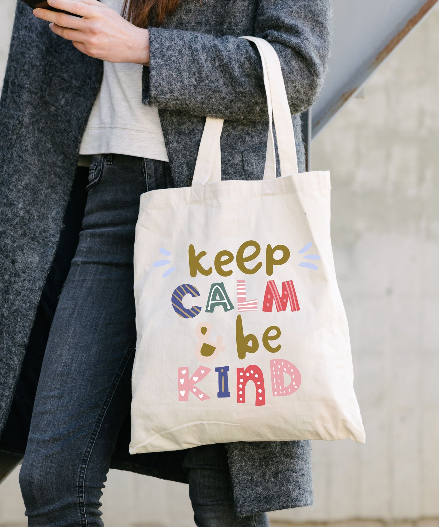 Keep Calm Cotton Canvas Tote Bag
