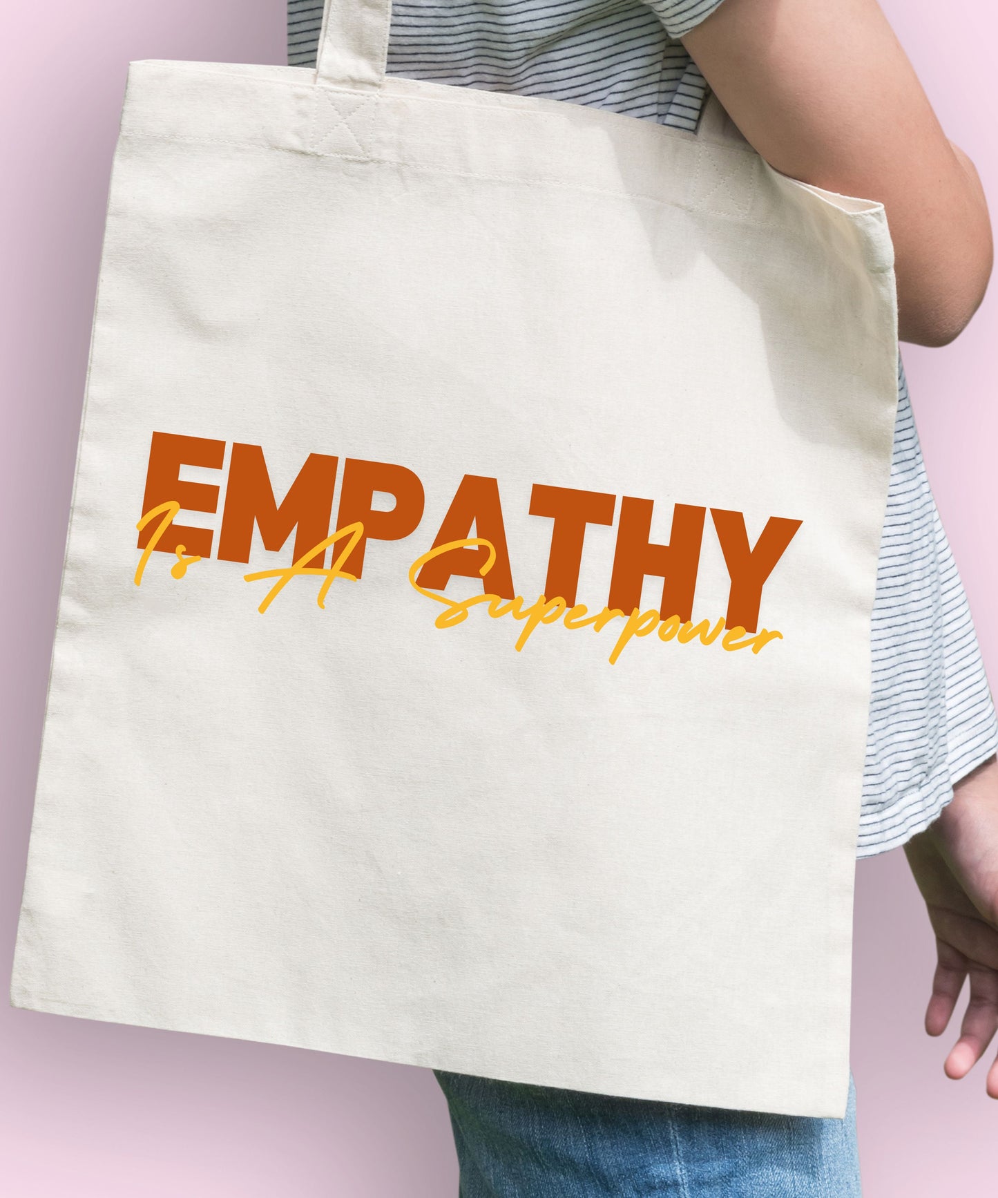 Empathy Is A Superpower Cotton Canvas Tote Bag