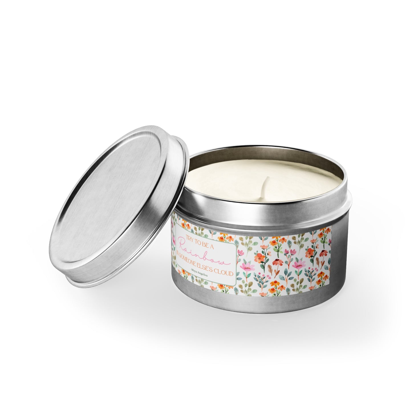 Try To Be A Rainbow Tin Candles