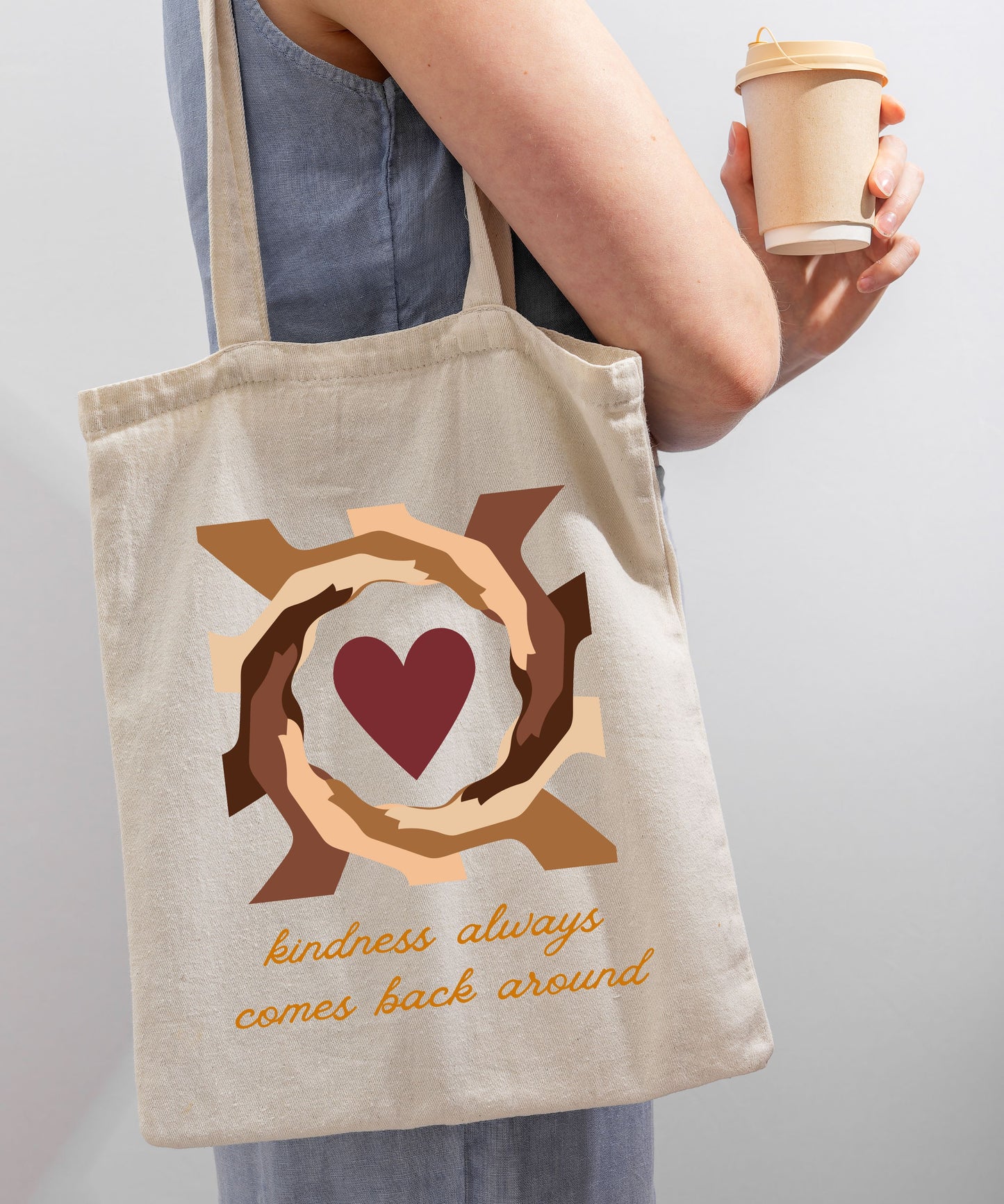 Kindness Comes Back Around Cotton Canvas Tote Bag