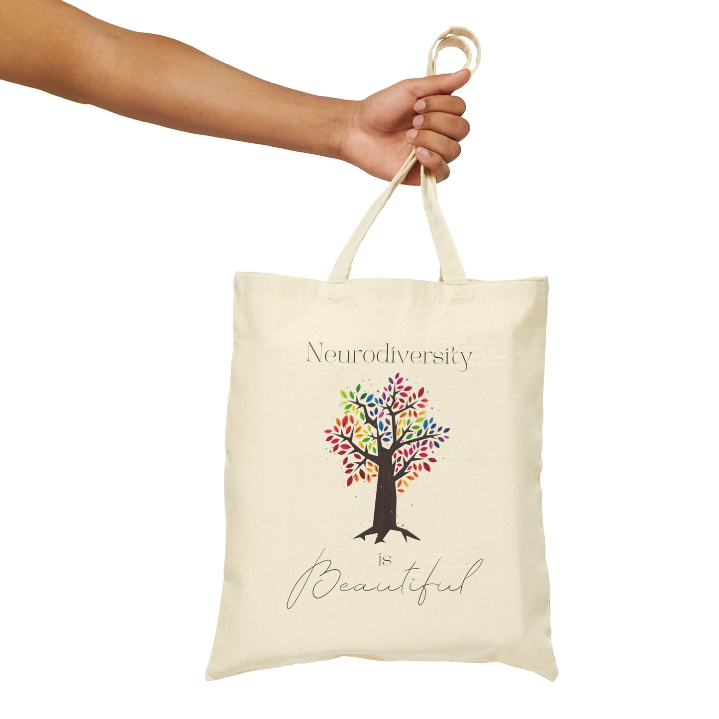 Neurodiversity is Beautiful Cotton Canvas Tote Bag
