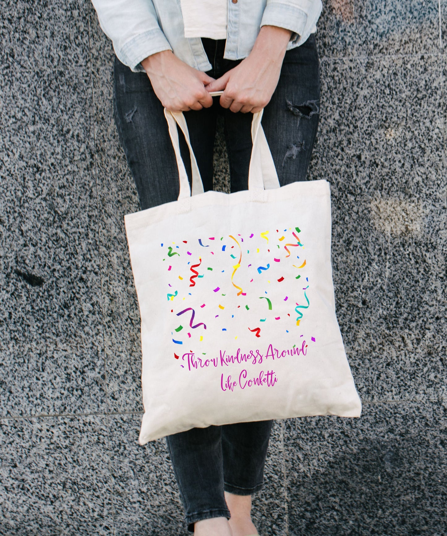 Throw Kindness Around Like Confetti Cotton Canvas Tote Bag