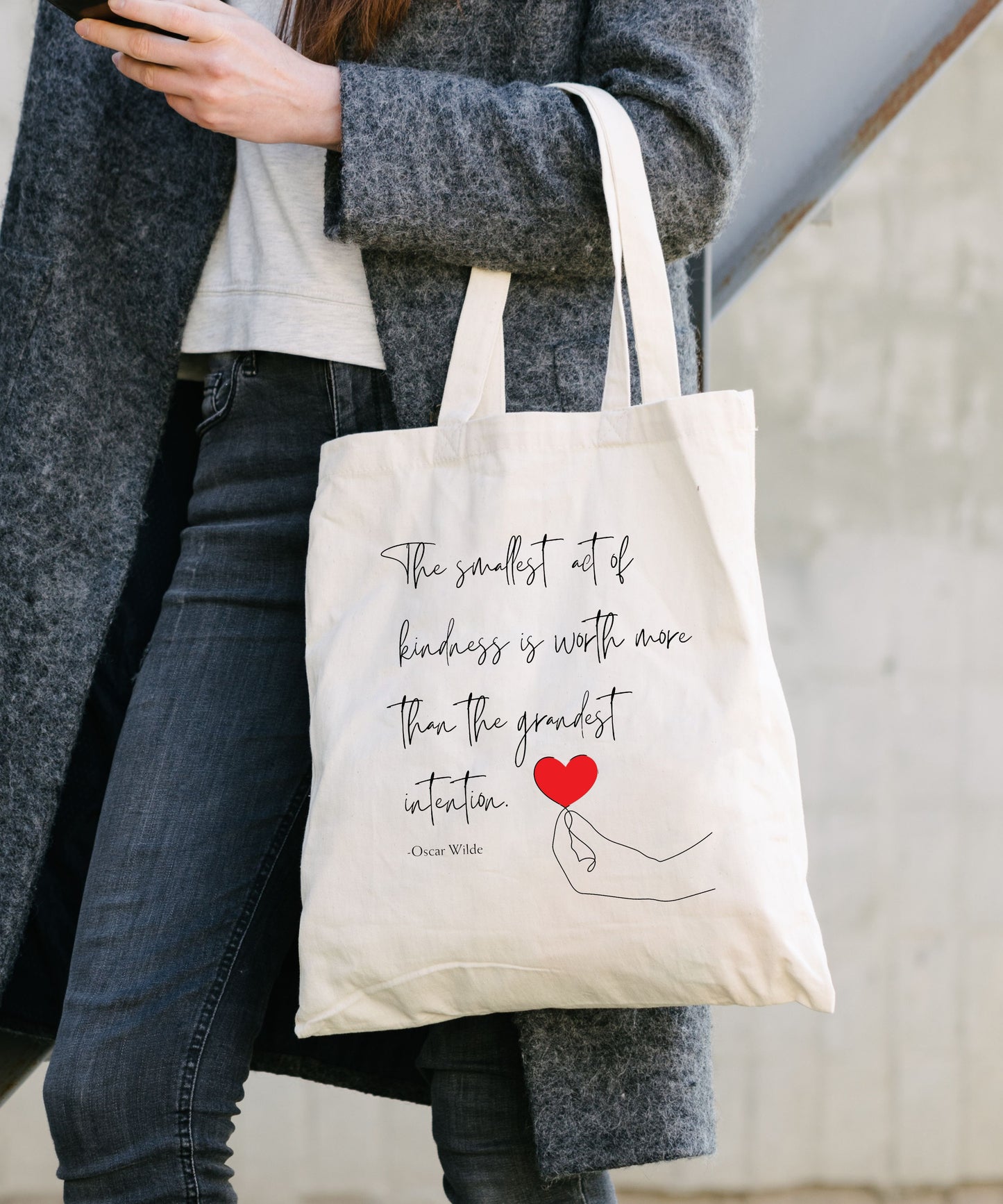 The Smallest Act Of Kindness Oscar Wilde Cotton Canvas Tote Bag