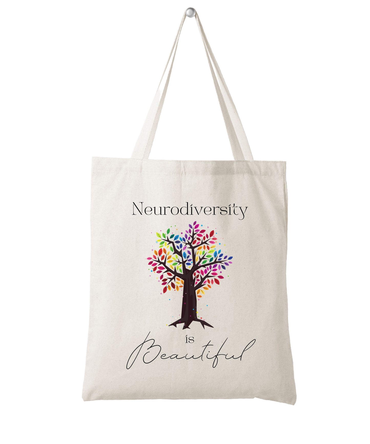 Neurodiversity is Beautiful Cotton Canvas Tote Bag