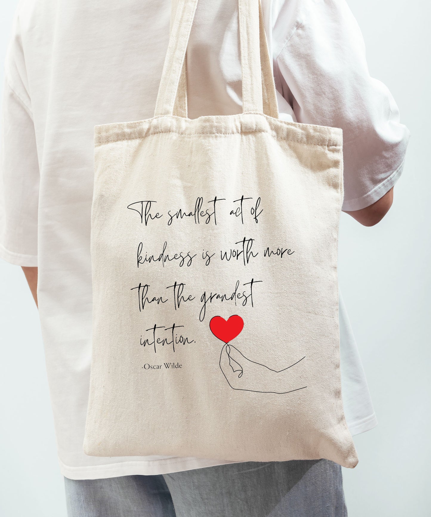 The Smallest Act Of Kindness Oscar Wilde Cotton Canvas Tote Bag