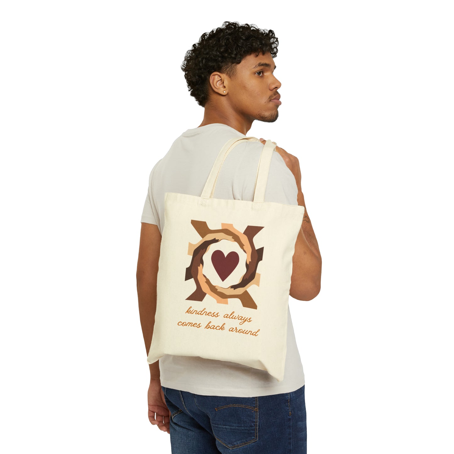 Kindness Comes Back Around Cotton Canvas Tote Bag