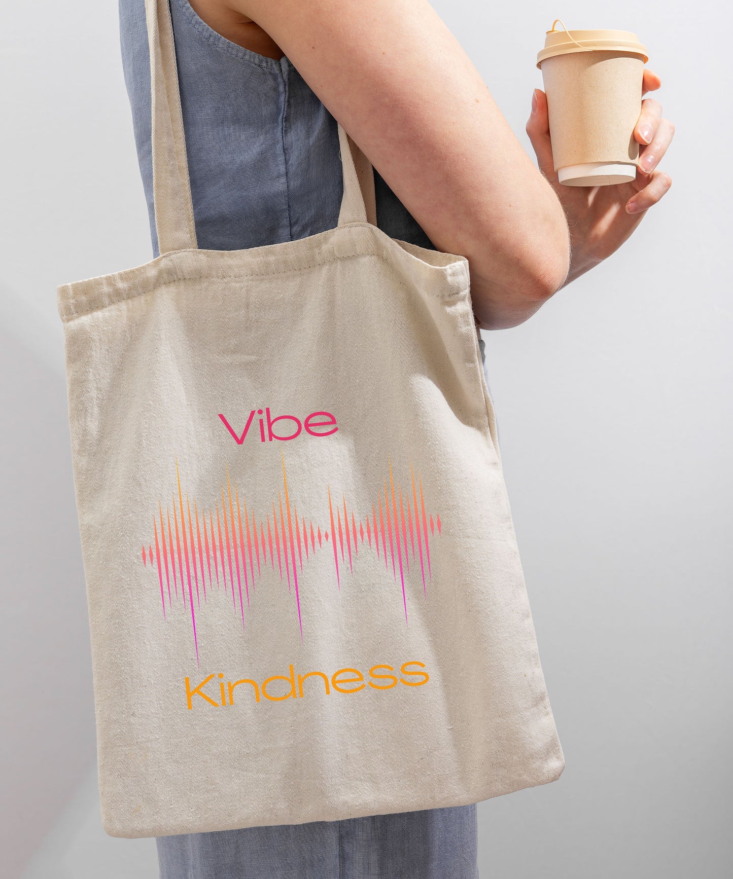 Vibe Kindness Cotton Canvas Tote Bag