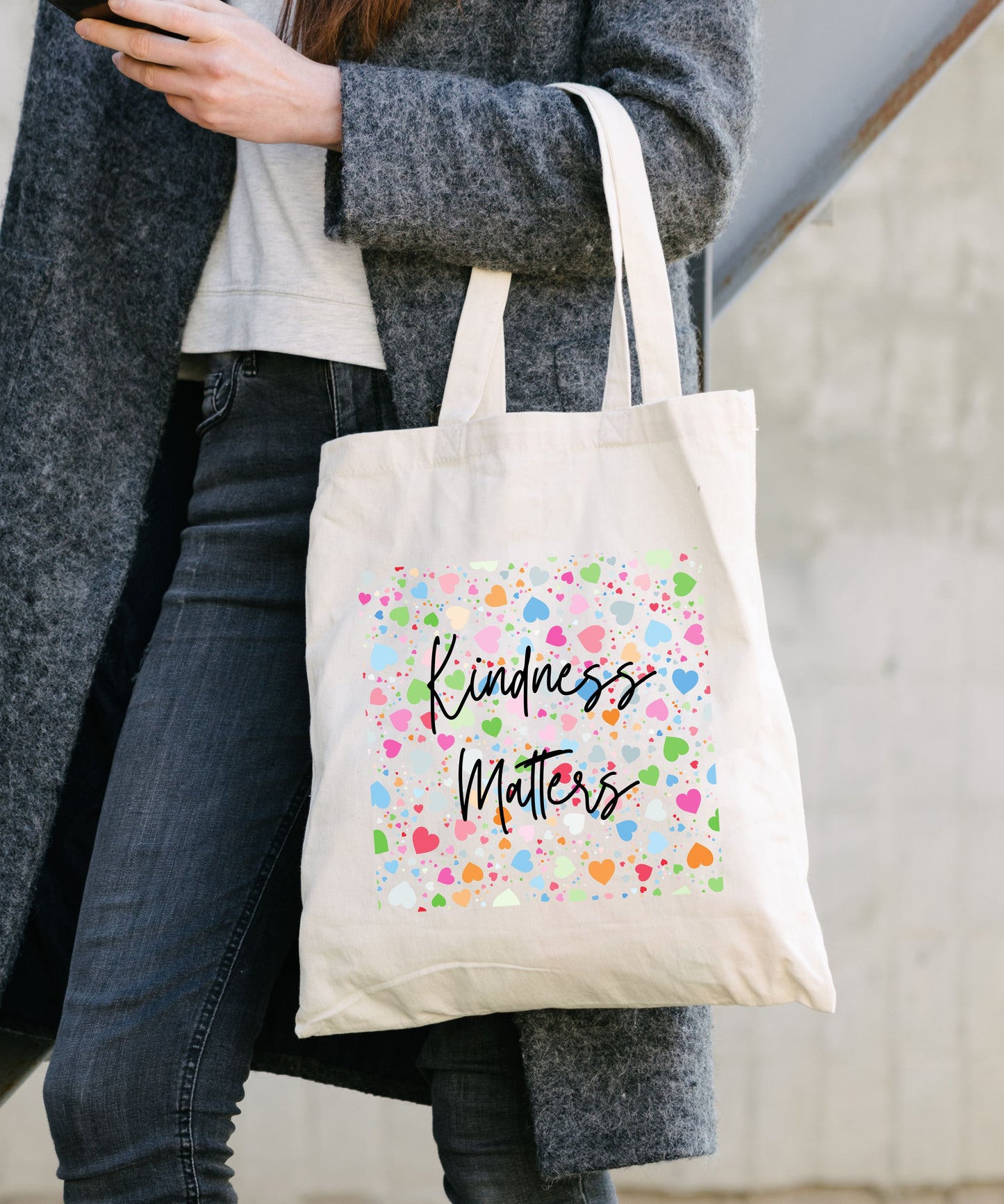 Kindness Matters Cotton Canvas Tote Bag