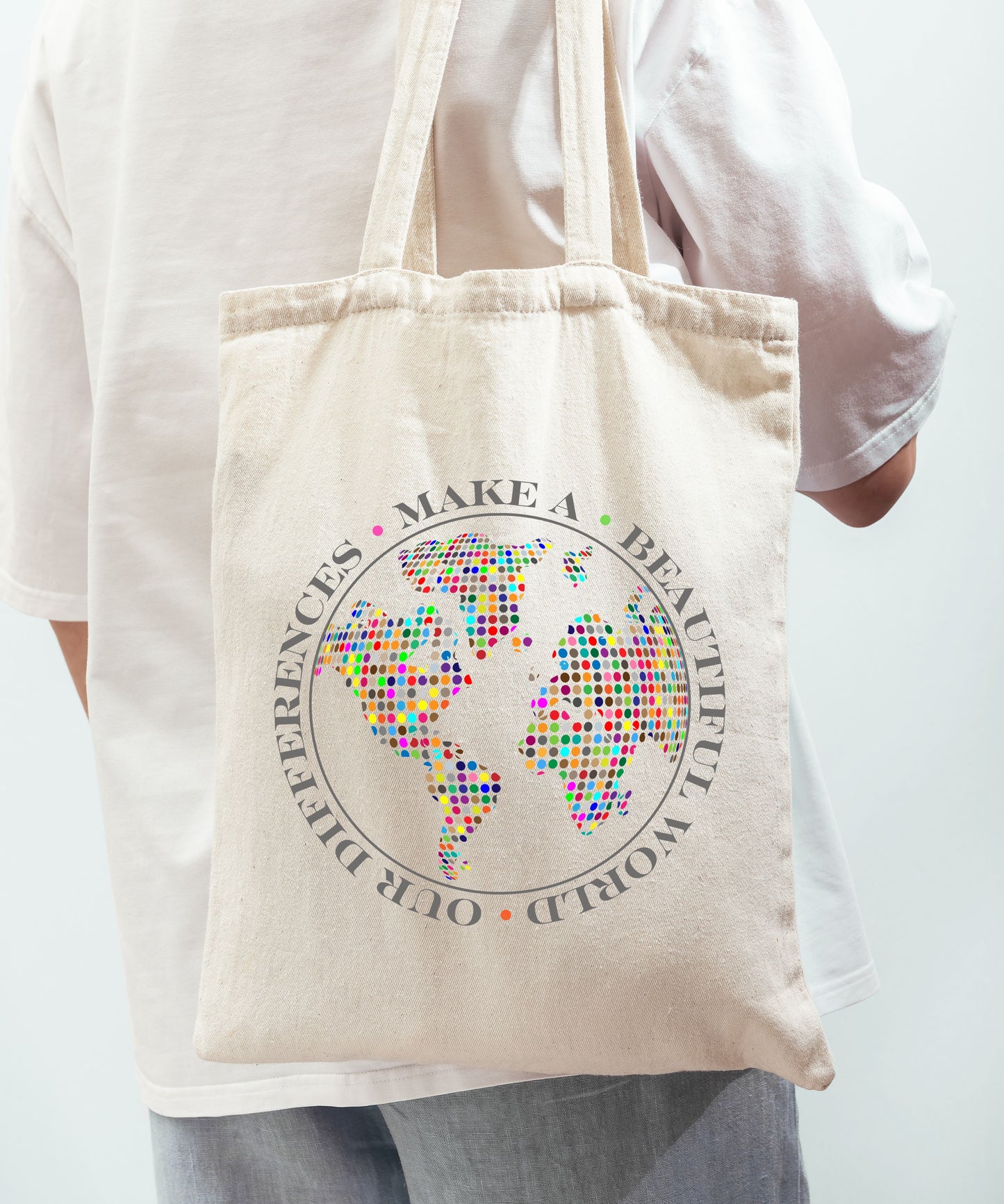Our Differences Make a Beautiful World2/Cotton Canvas Tote Bag