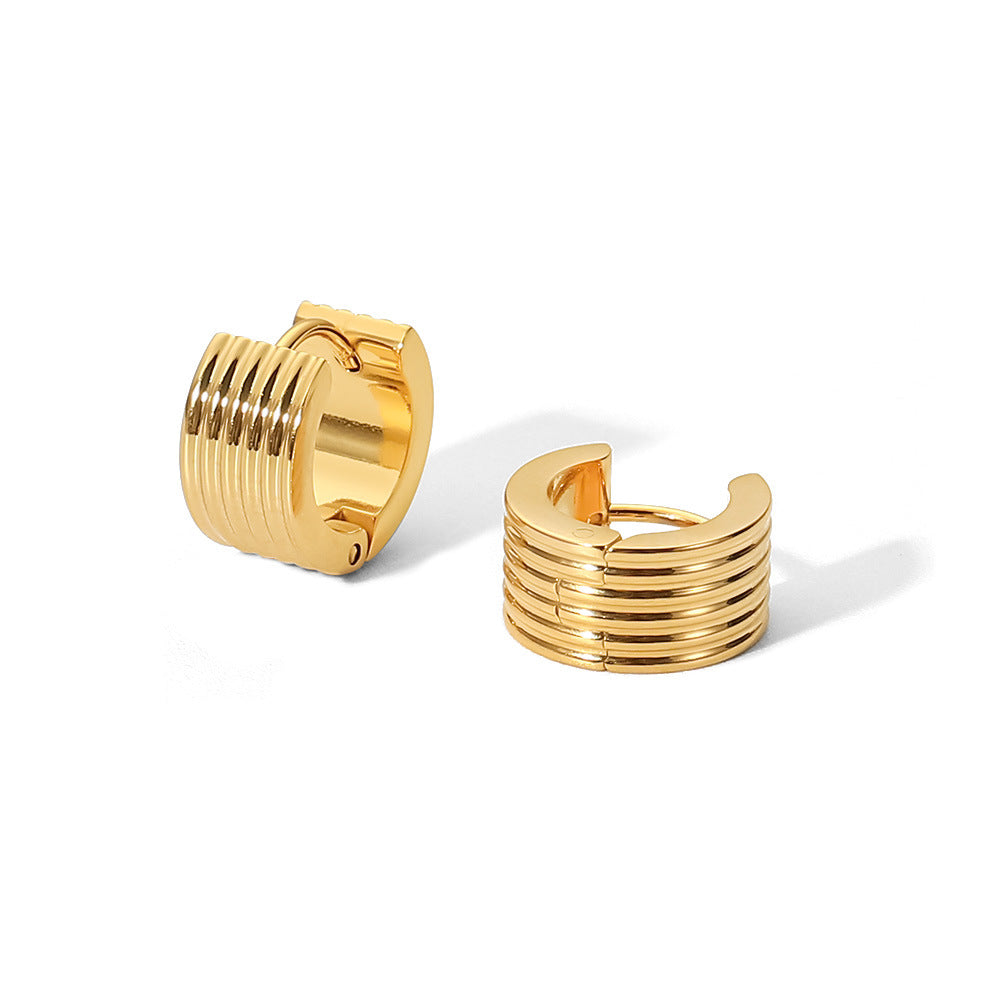 18K Gold Kindness Huggie Earring