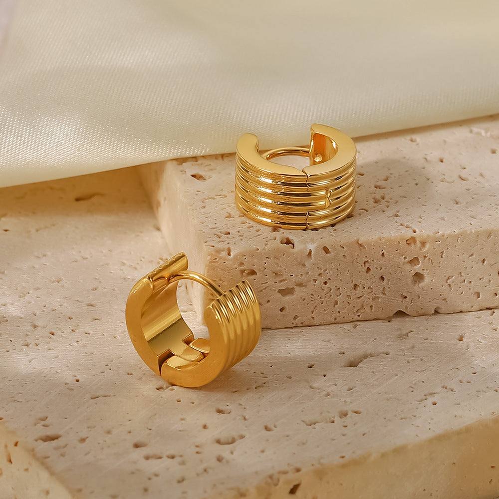 18K Gold Kindness Huggie Earring