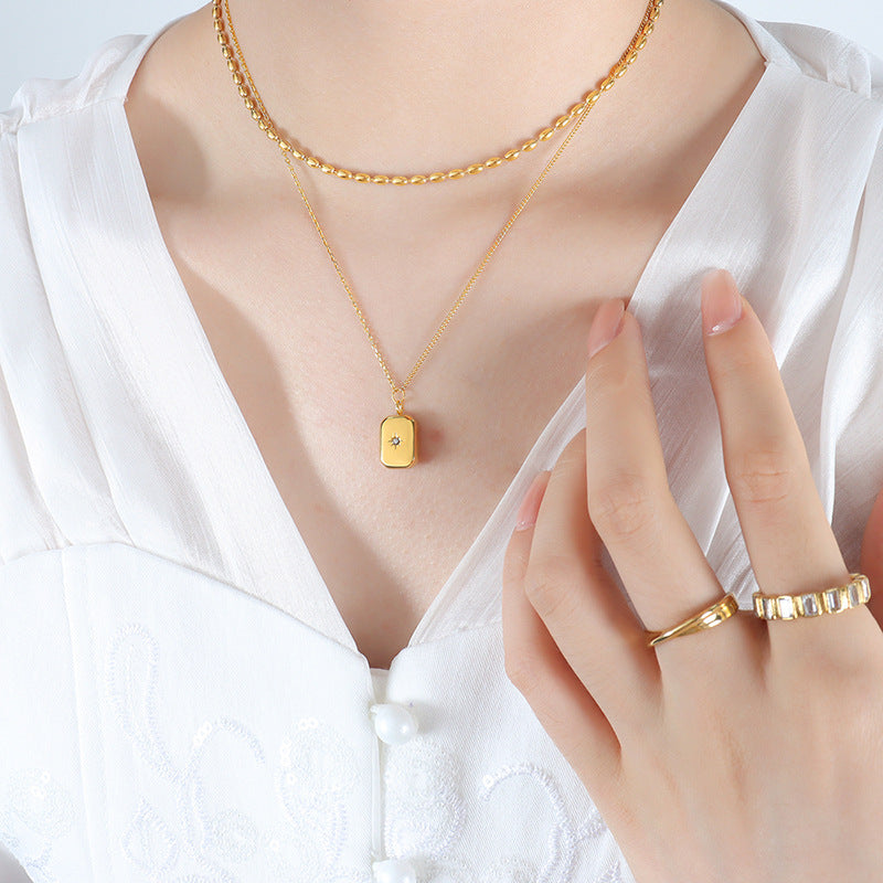 18K Gold-plated Radiant Duet Necklace