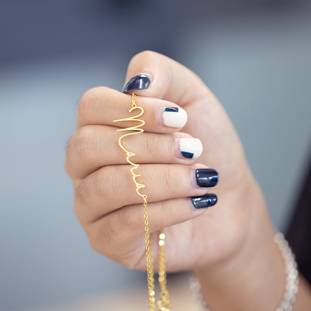 The Elegant Name Pendant in 14k Gold-plate