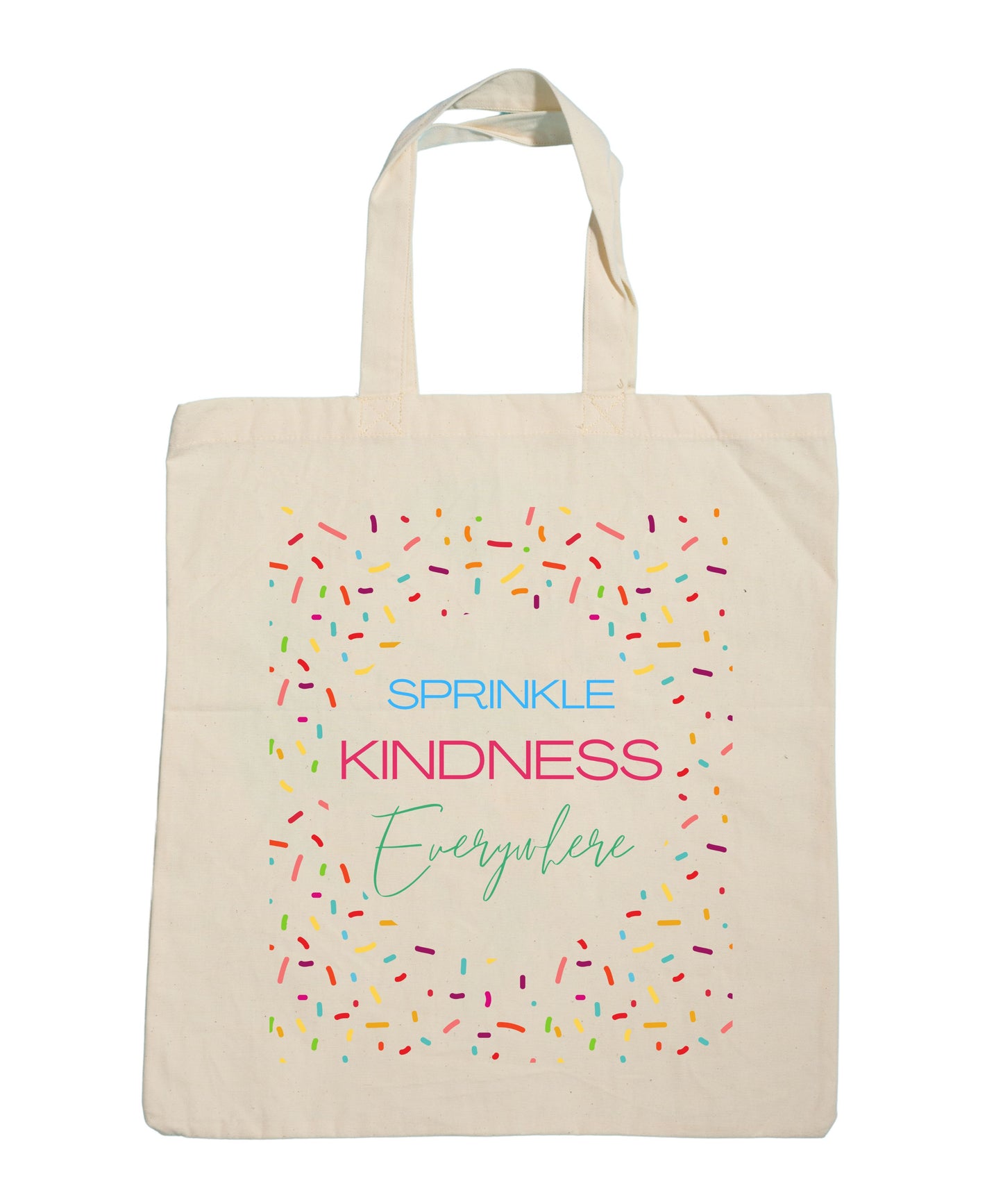 Sprinkle Kindness Everywhere Cotton Canvas Tote Bag