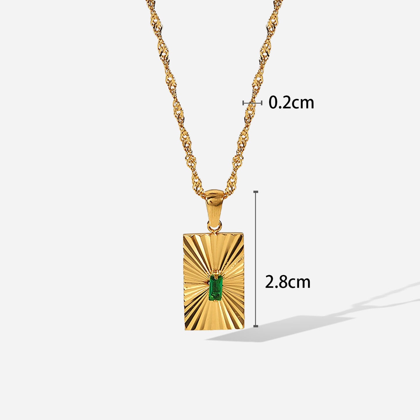 Be Radiant Gold and Emerald Pendant Necklace