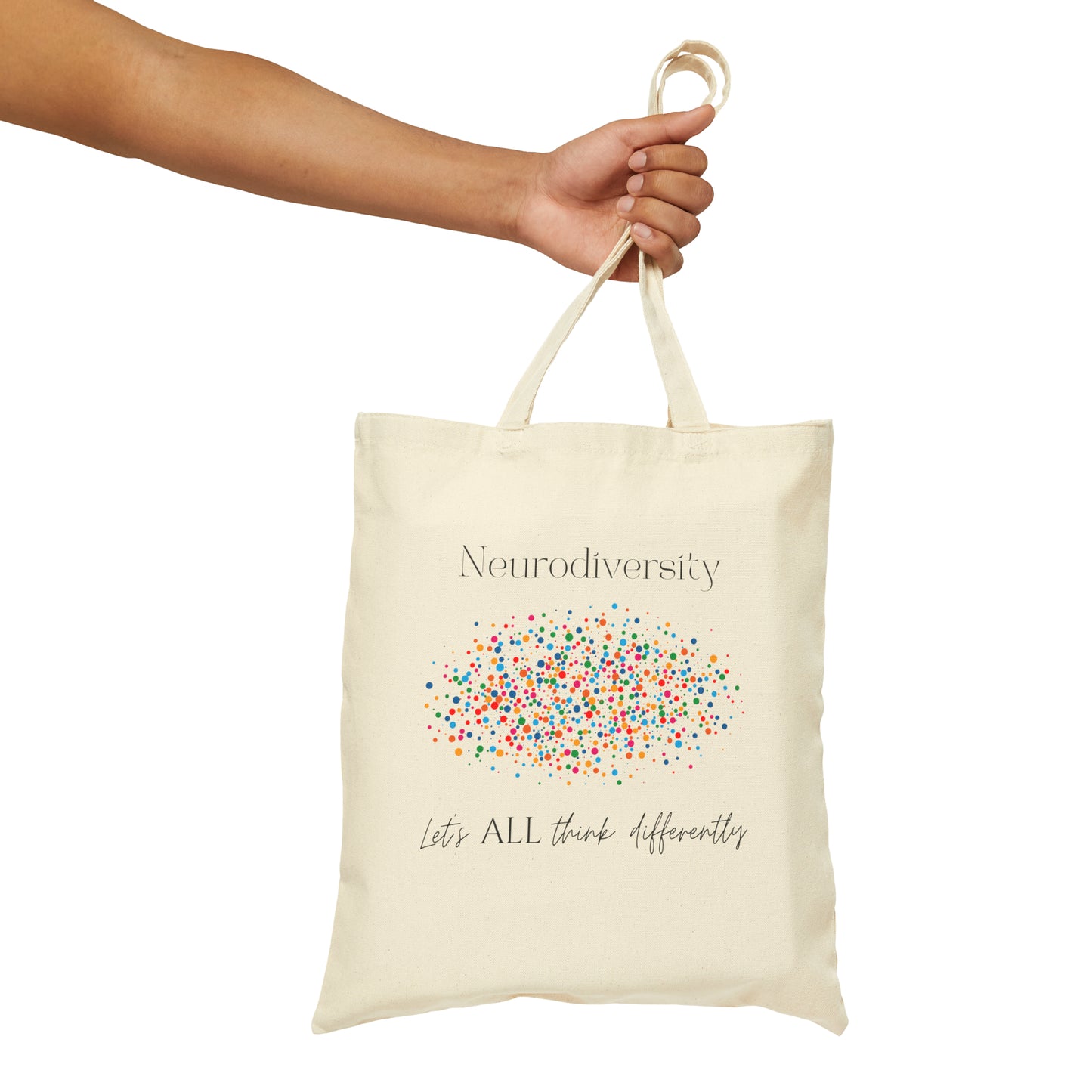 Neurodiversity, Let's All Think Differently2 Cotton Canvas Tote Bag