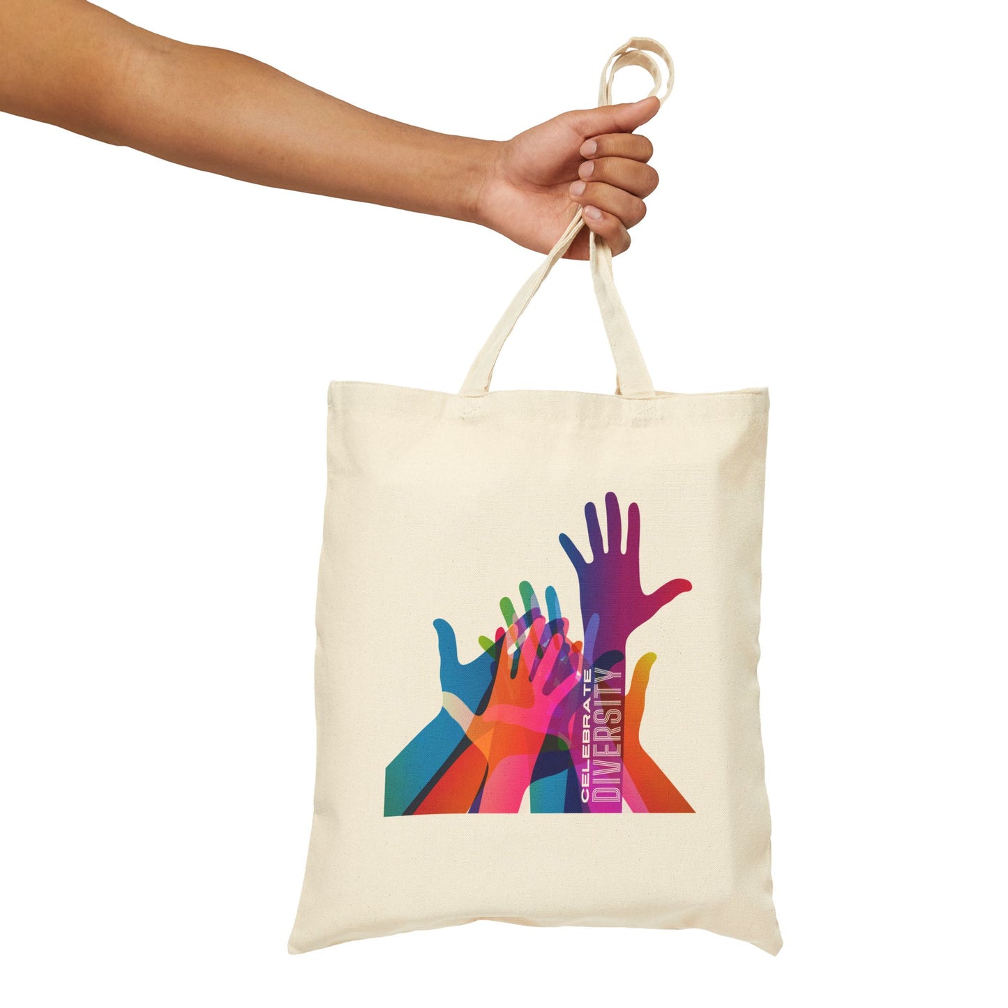 Celebrate Diversity Cotton Canvas Tote Bag