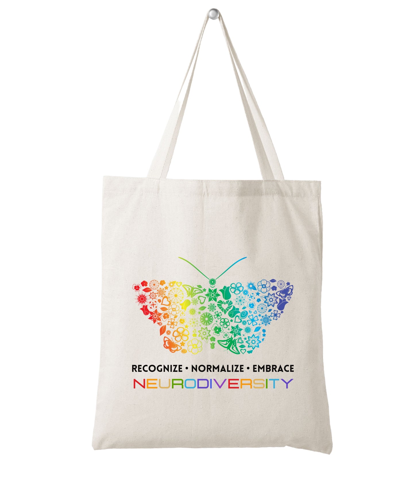 Recognize Normalize Embrace Neurodiversity1 Cotton Canvas Tote Bag