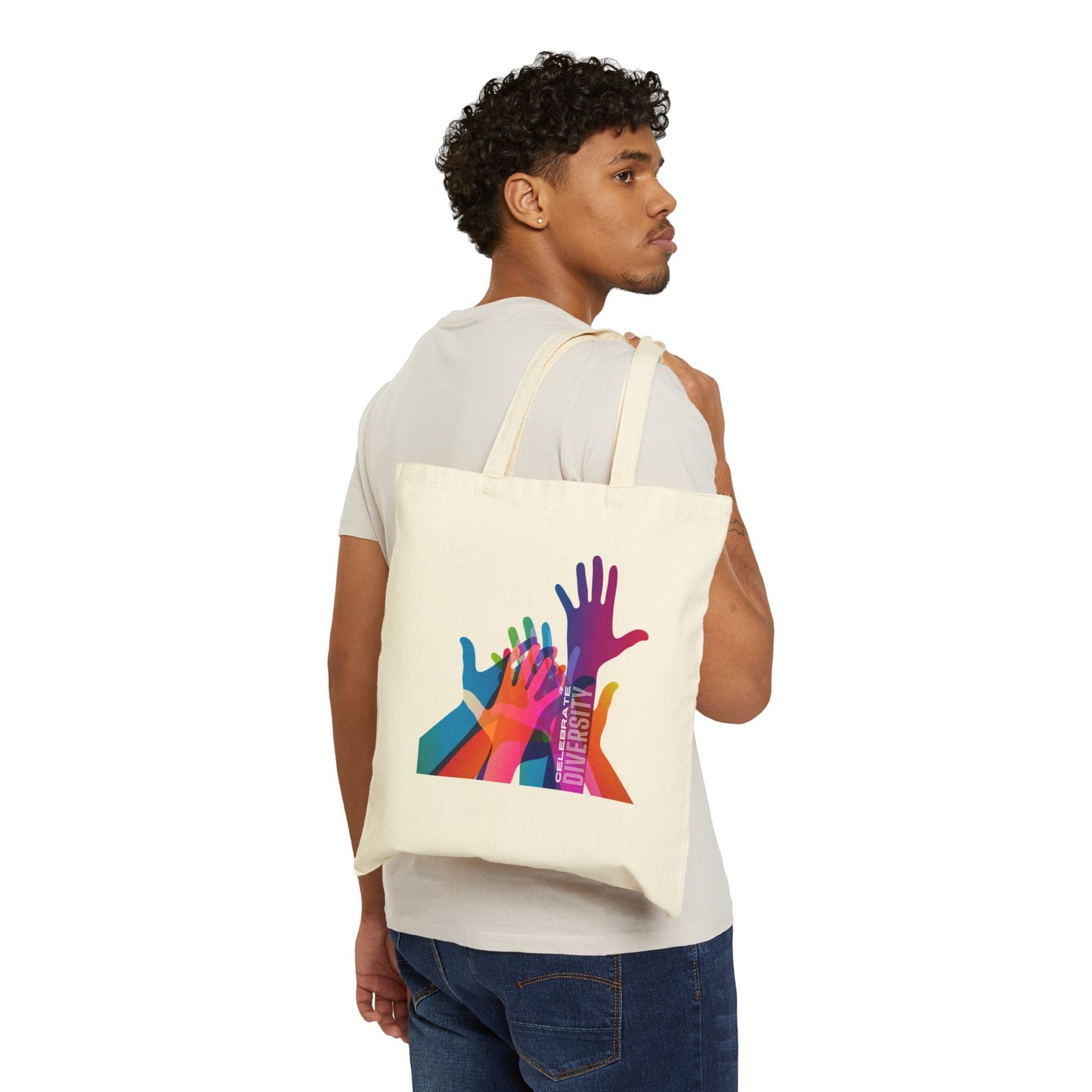 Celebrate Diversity Cotton Canvas Tote Bag