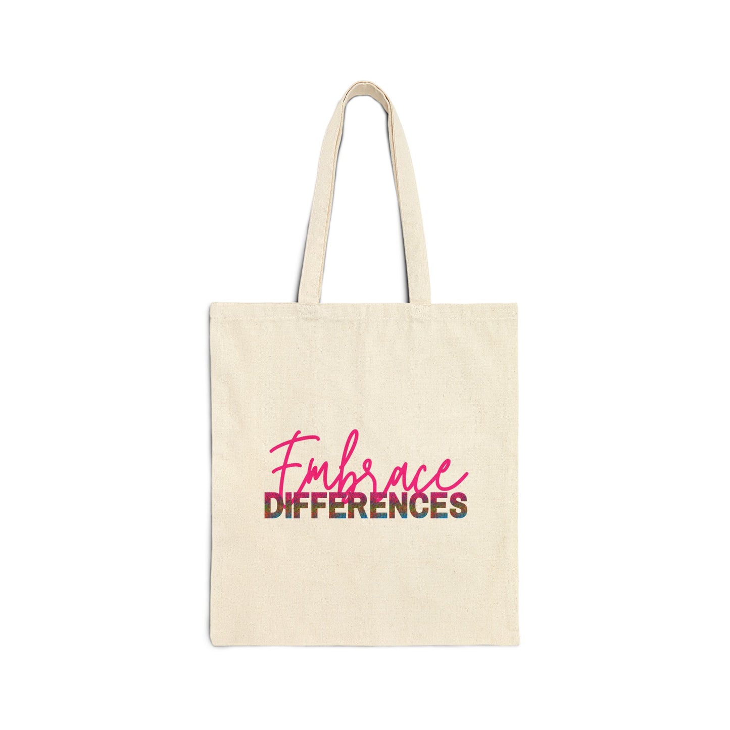 Embrace Differences 1 Cotton Canvas Tote Bag