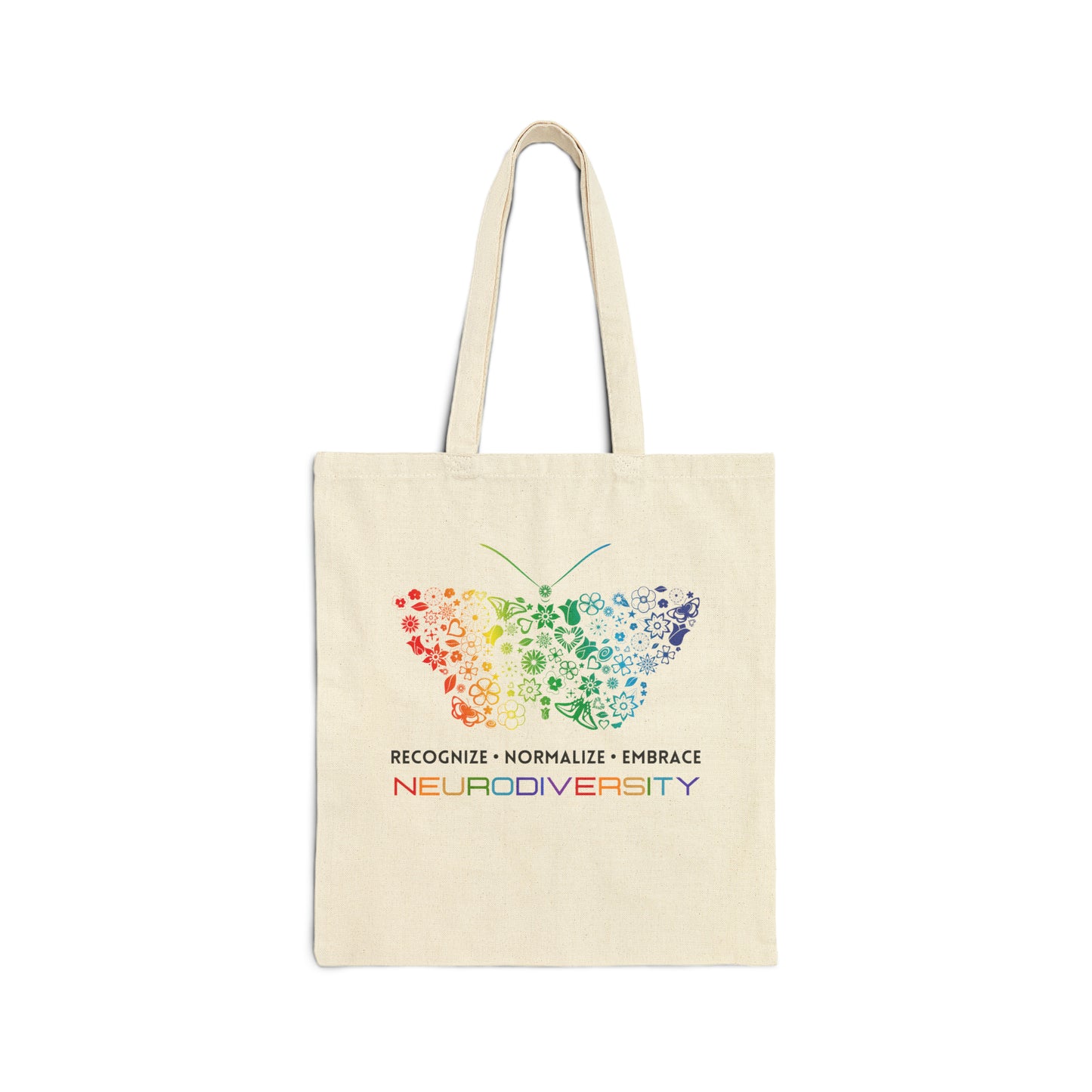 Recognize Normalize Embrace Neurodiversity1 Cotton Canvas Tote Bag