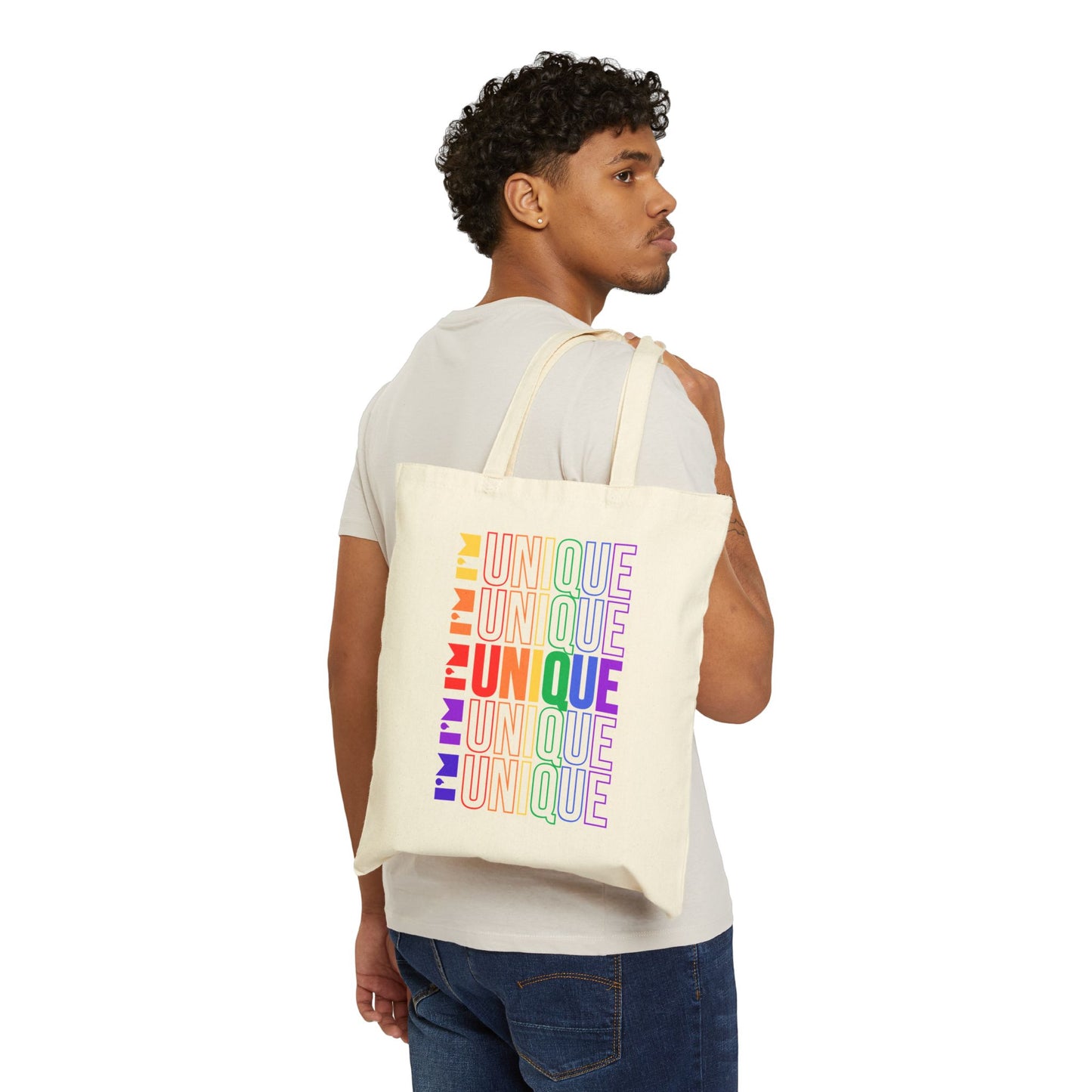 I'm Unique Cotton Canvas Tote Bag