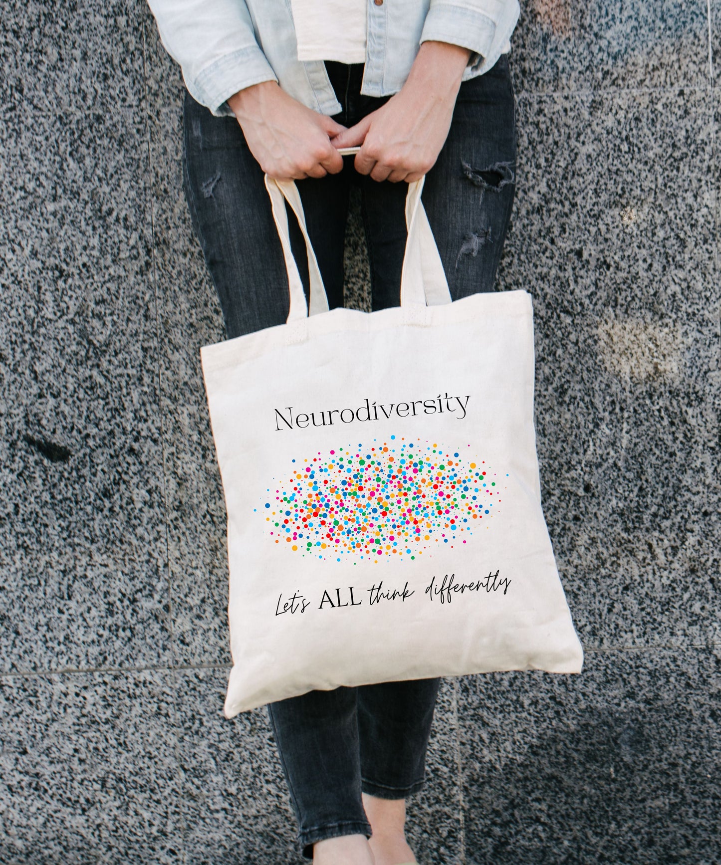 Neurodiversity, Let's All Think Differently2 Cotton Canvas Tote Bag