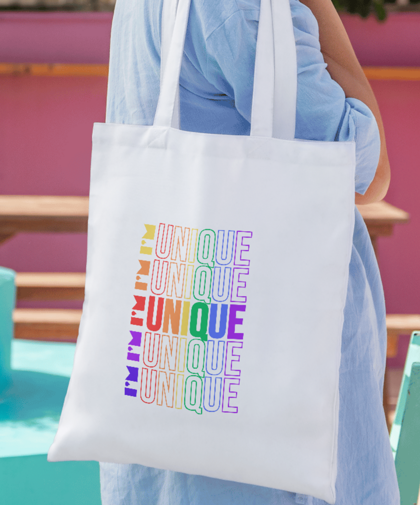 I'm Unique Cotton Canvas Tote Bag