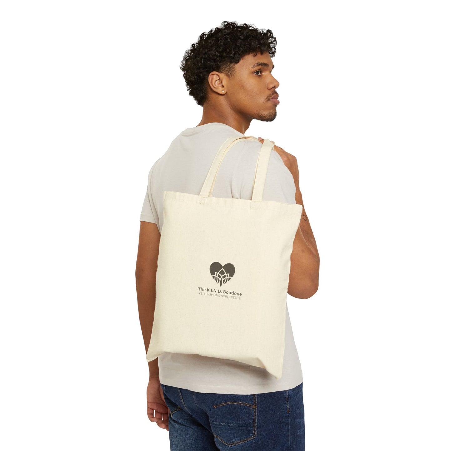Canvas Tote Bag — Rainbow 'Spicy' Retro Repeat Design