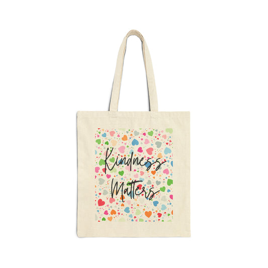 Kindness Matters Cotton Canvas Tote Bag