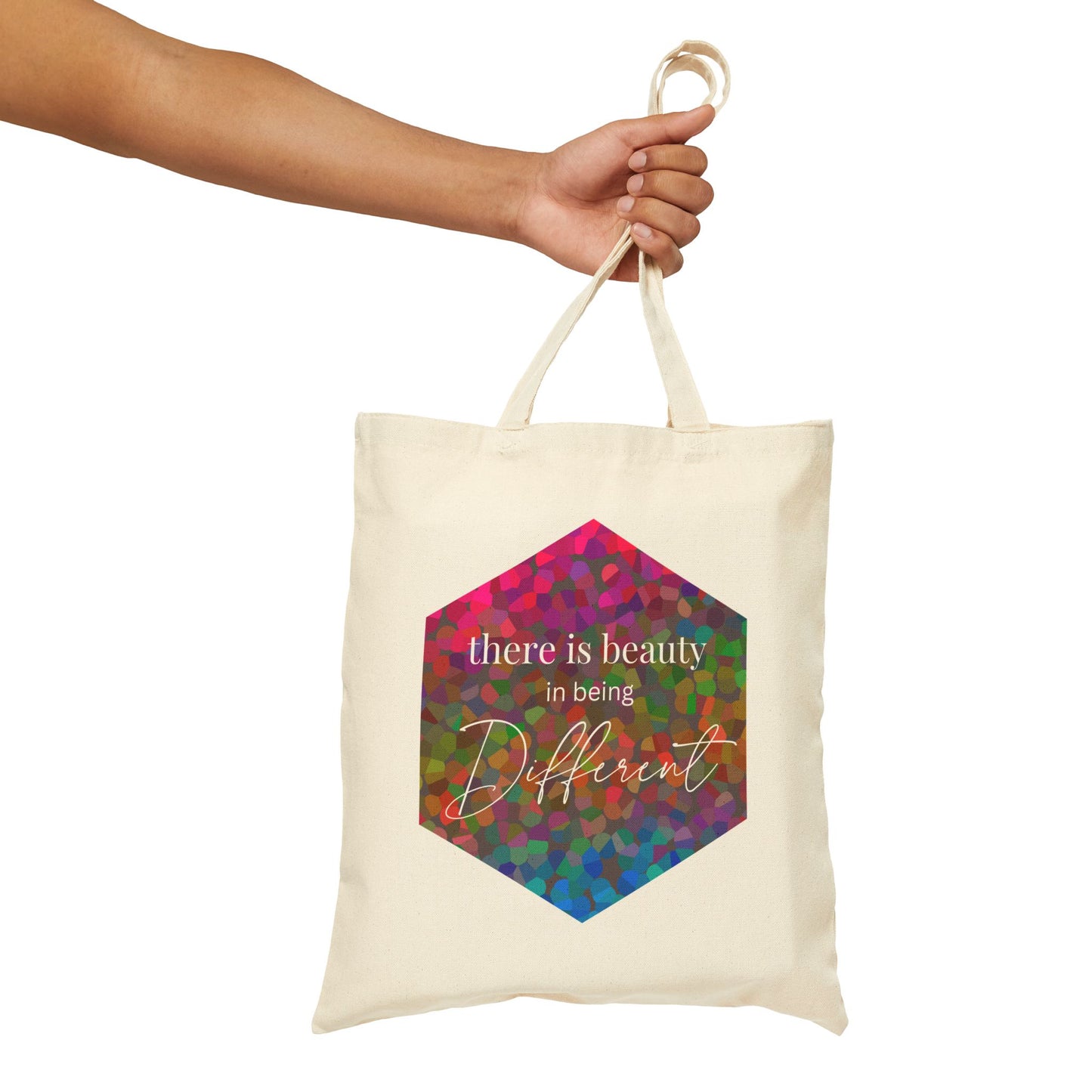 There Is Beauty In Being Different Cotton Canvas Tote Bag