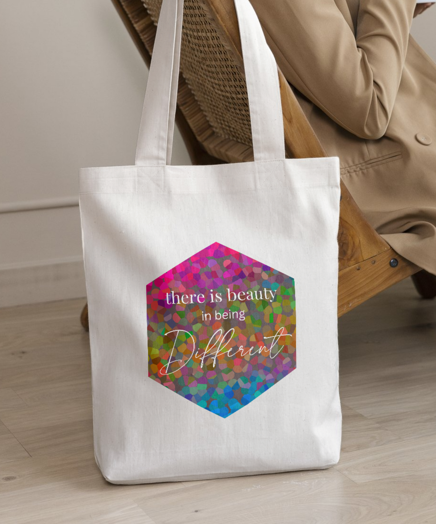 There Is Beauty In Being Different Cotton Canvas Tote Bag